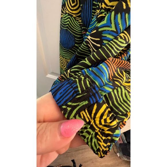 Silky Maxi Skirt in African Print floor length maxi size 1x 16w / 18w - Picture 6 of 6